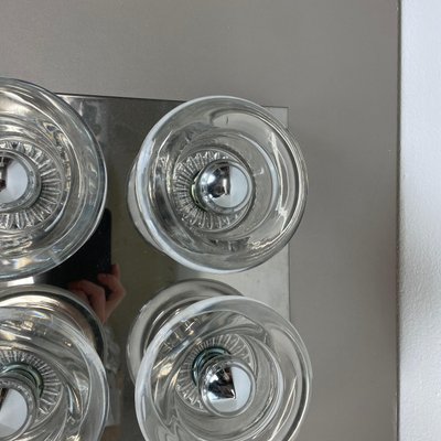 Metal Chrome Glass Wall Sconce, 1970s-QZ-1814038