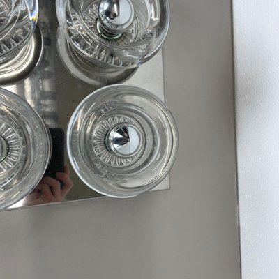 Metal Chrome Glass Wall Sconce, 1970s-QZ-1814038