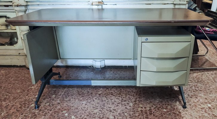 Metal Desk with Drawers from Olivetti, Italy, 1960s-RAQ-1418511