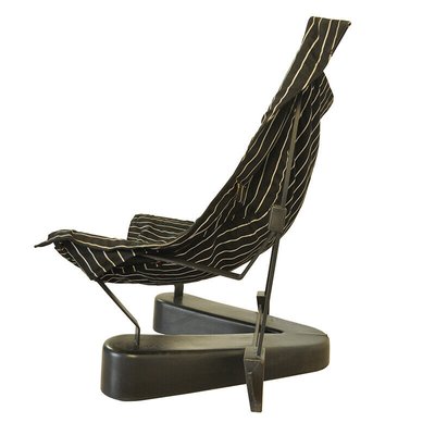 Metal & Fabric Armchair, 1990s-ZLY-588587