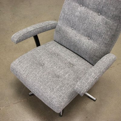 Metal Fabric Swivel Armchair, Italy, 1960s-VMM-1232235