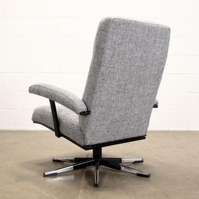 Metal Fabric Swivel Armchair, Italy, 1960s-VMM-1232235