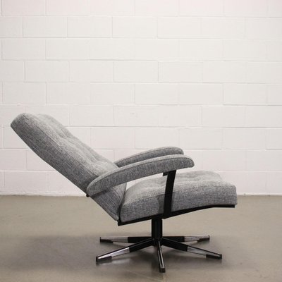 Metal Fabric Swivel Armchair, Italy, 1960s-VMM-1232235