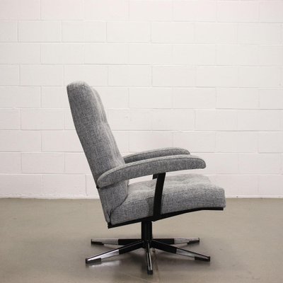 Metal Fabric Swivel Armchair, Italy, 1960s-VMM-1232235