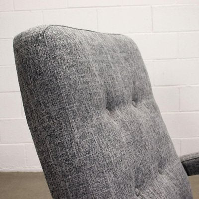 Metal Fabric Swivel Armchair, Italy, 1960s-VMM-1232235