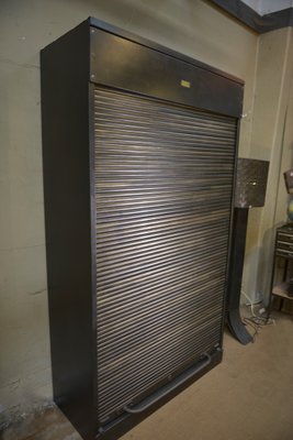 Metal Filing Cabinet with Shutter from Ronéo, 1950s-NEN-2041852