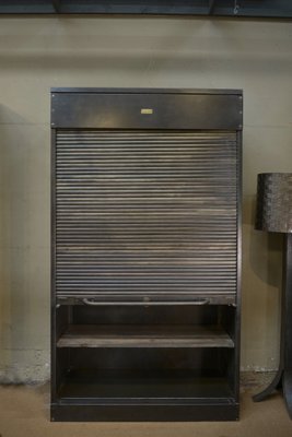 Metal Filing Cabinet with Shutter from Ronéo, 1950s-NEN-2041852