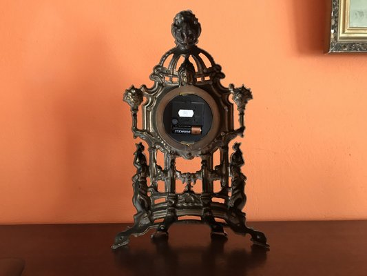 Metal Fireplace Wall Clock, 1970s-WQQ-1241001