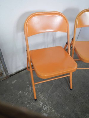 Metal Folding Chairs, 1970s, Set of 3-WWQ-1783421