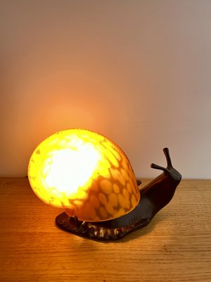 Metal & Glass Night Lamp-OJI-2018457