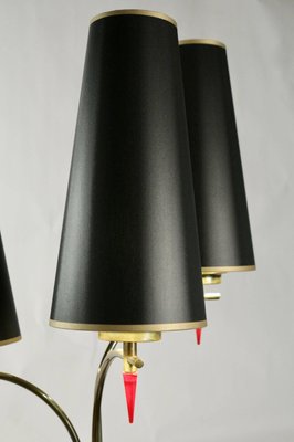 Metal Paint and Brass 3-Light Floor Lamp, 1950s-WFS-744747