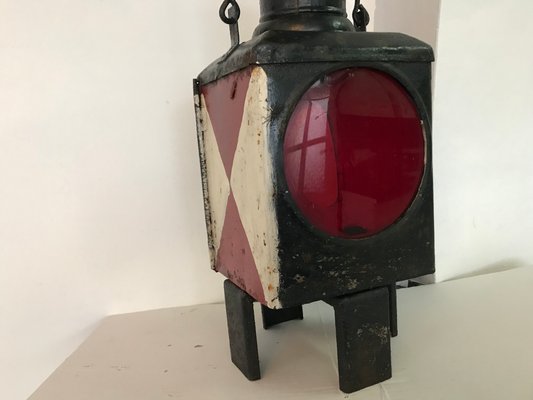 Metal Railway Lantern Candle Lamp, 1920s-WQQ-1181047