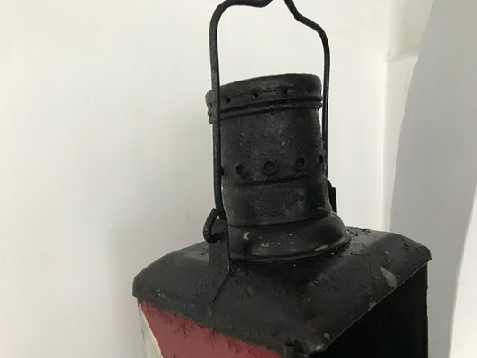 Metal Railway Lantern Candle Lamp, 1920s-WQQ-1181047