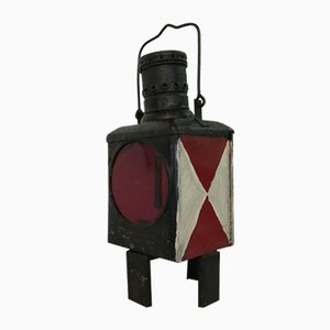 Metal Railway Lantern Candle Lamp, 1920s-WQQ-1181047