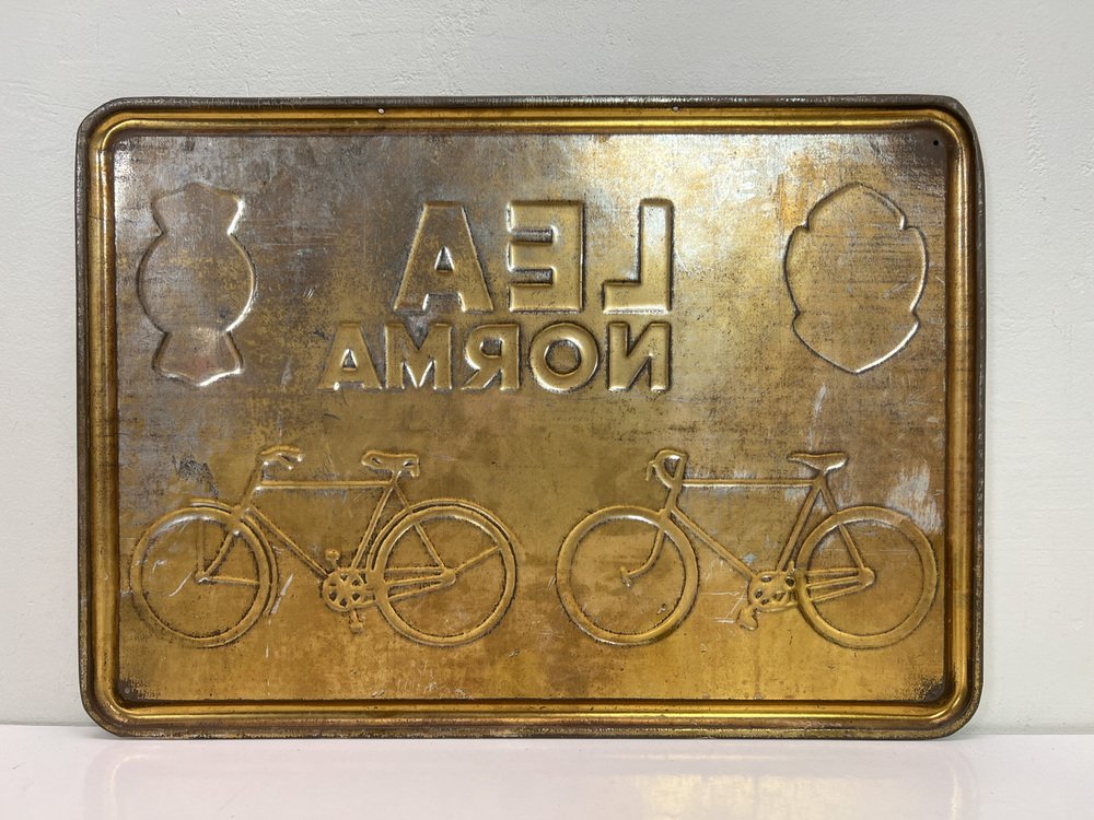 Metal Sign from Lea Et Norma Bicycles, Belgium, 1935