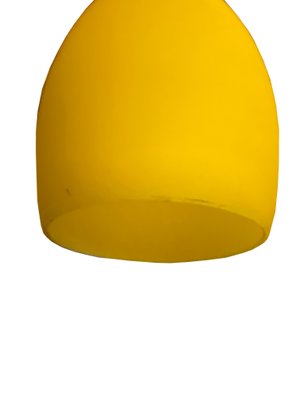 Metal Spot Monopunto Yellow Glass Pendant, Italy, 1980s-YUW-946198