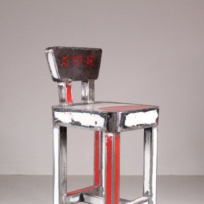 Metal Stool attributed to Anacleto Spazzapan-VJY-2018253