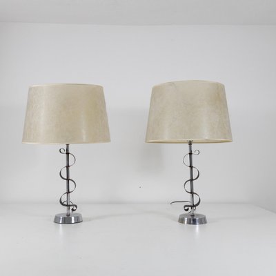 Metal Table Lamps, 1950s, Set of 2-SXX-1796192