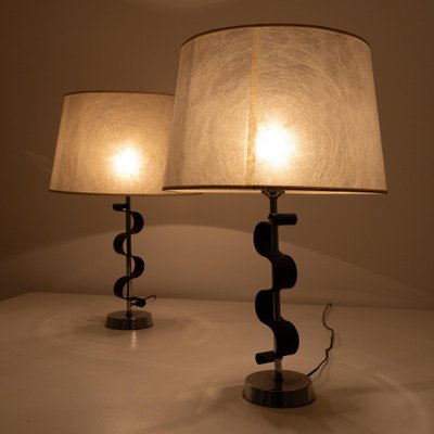 Metal Table Lamps, 1950s, Set of 2-SXX-1796192