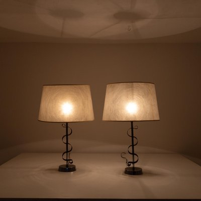 Metal Table Lamps, 1950s, Set of 2-SXX-1796192