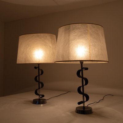 Metal Table Lamps, 1950s, Set of 2-SXX-1796192