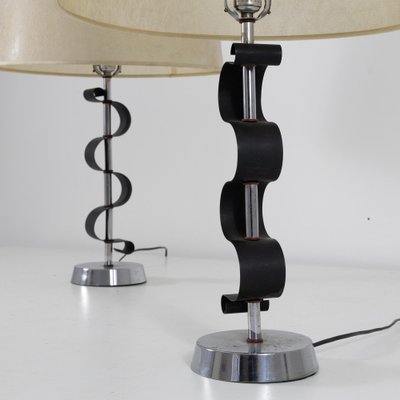 Metal Table Lamps, 1950s, Set of 2-SXX-1796192