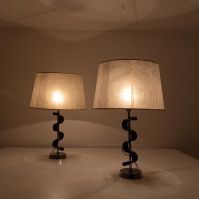 Metal Table Lamps, 1950s, Set of 2-SXX-1796192