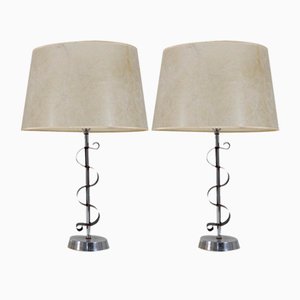 Metal Table Lamps, 1950s, Set of 2-SXX-1796192