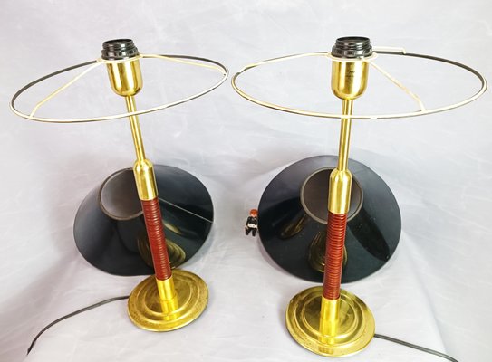 Metal Table Lamps from Metalarte, 1950s, Set of 2-ZVO-1447234