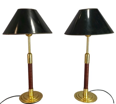 Metal Table Lamps from Metalarte, 1950s, Set of 2-ZVO-1447234