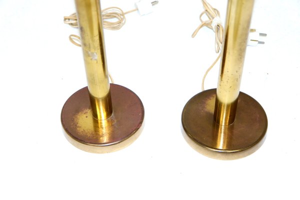 Metal Table Lamps, Sweden, 1970, Set of 2-GEK-1182775