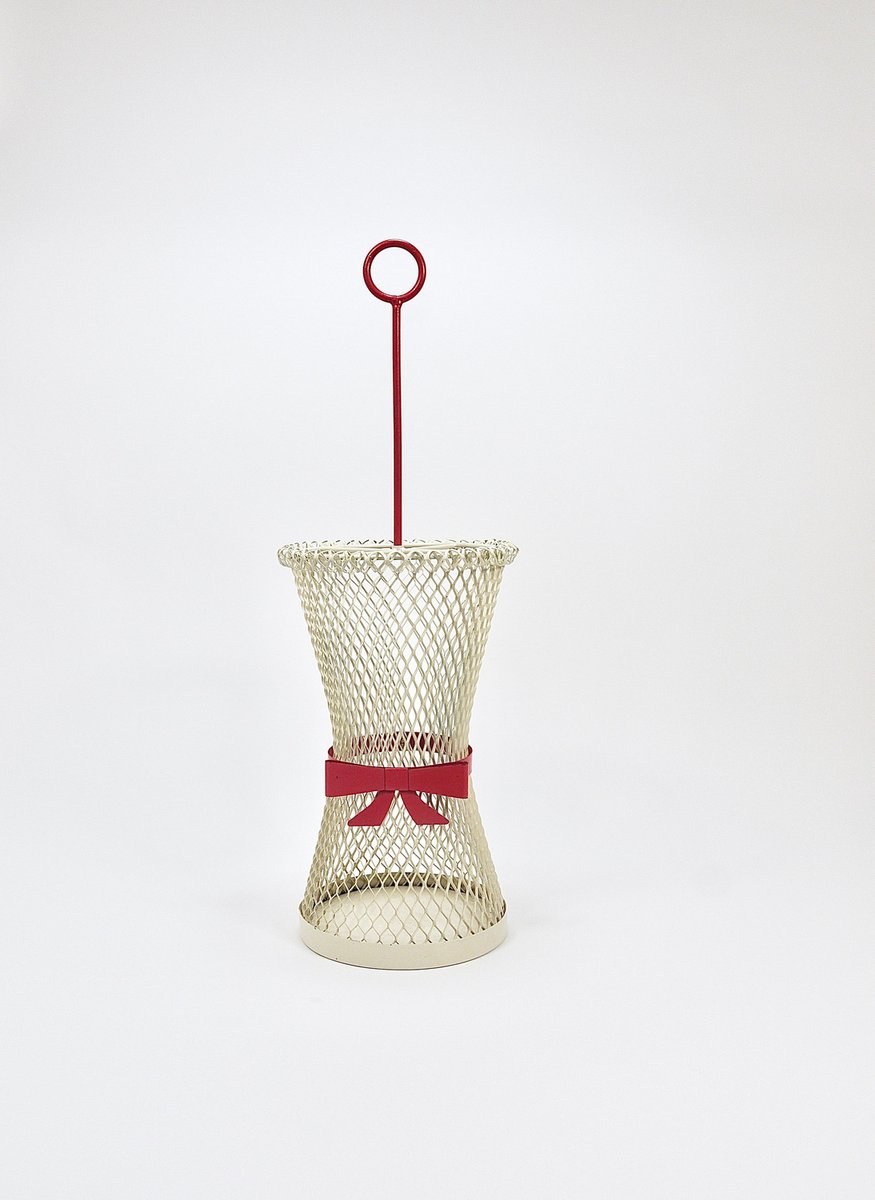 Metal Tie Bow Umbrella Stand in the style of Mathieu Matégot, France, 1950s