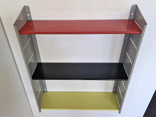 Metal Wall Mounted Shelving Unit by NVF, the Netherlands, 1960s-NV-1386697