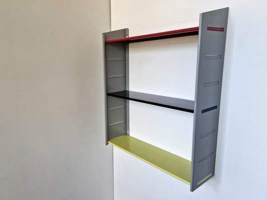 Metal Wall Mounted Shelving Unit by NVF, the Netherlands, 1960s-NV-1386697