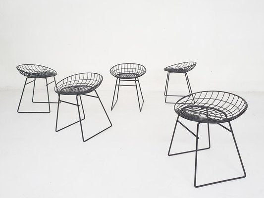 Metal Wire KM05 Stool attributed to Cees Braakman for Pastoe, the Netherlands, 1958-ZO-1797706