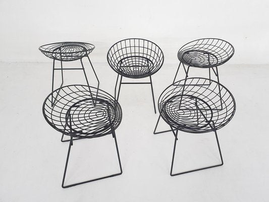 Metal Wire KM05 Stool attributed to Cees Braakman for Pastoe, the Netherlands, 1958-ZO-1797706