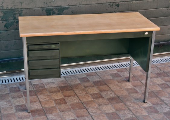 Metal & Wood Desk, 1970s-ROJ-876064