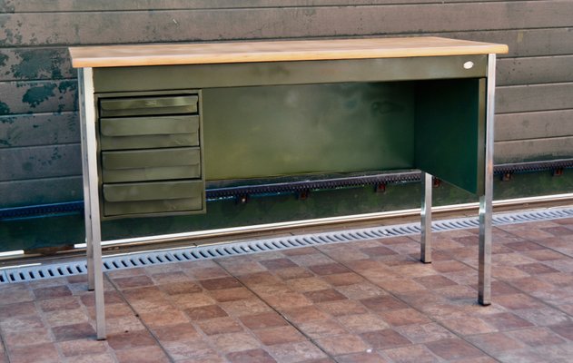 Metal & Wood Desk, 1970s-ROJ-876064