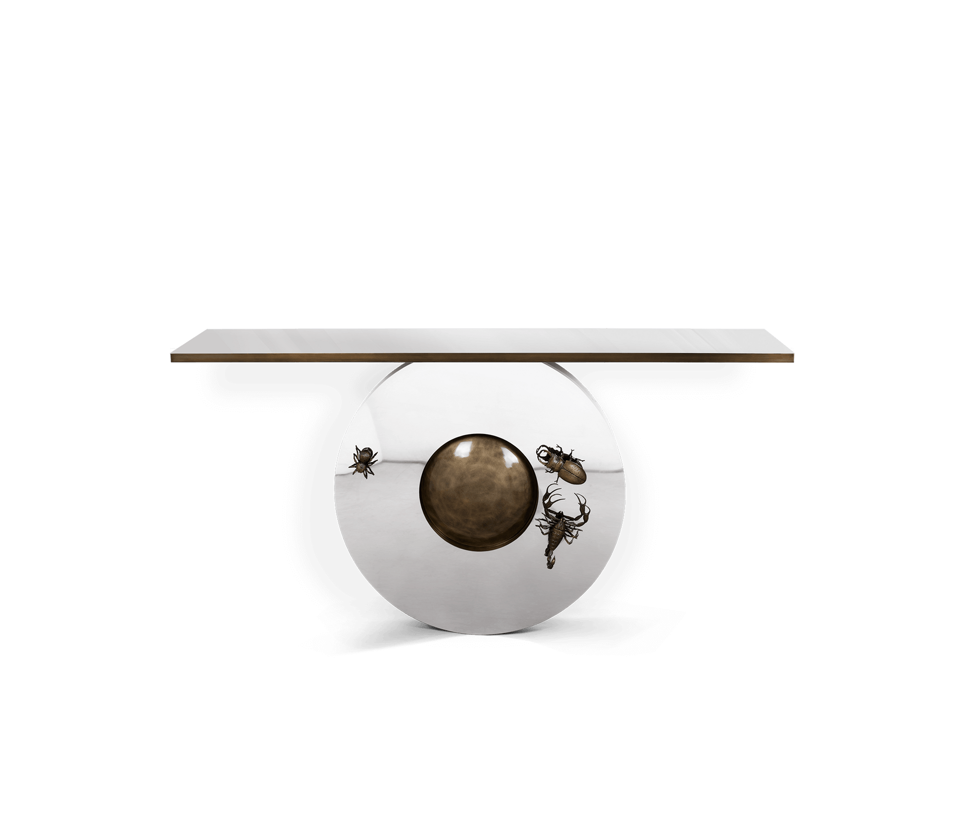 METAMORPHOSIS - Rectangular brass console table by Boca do Lobo