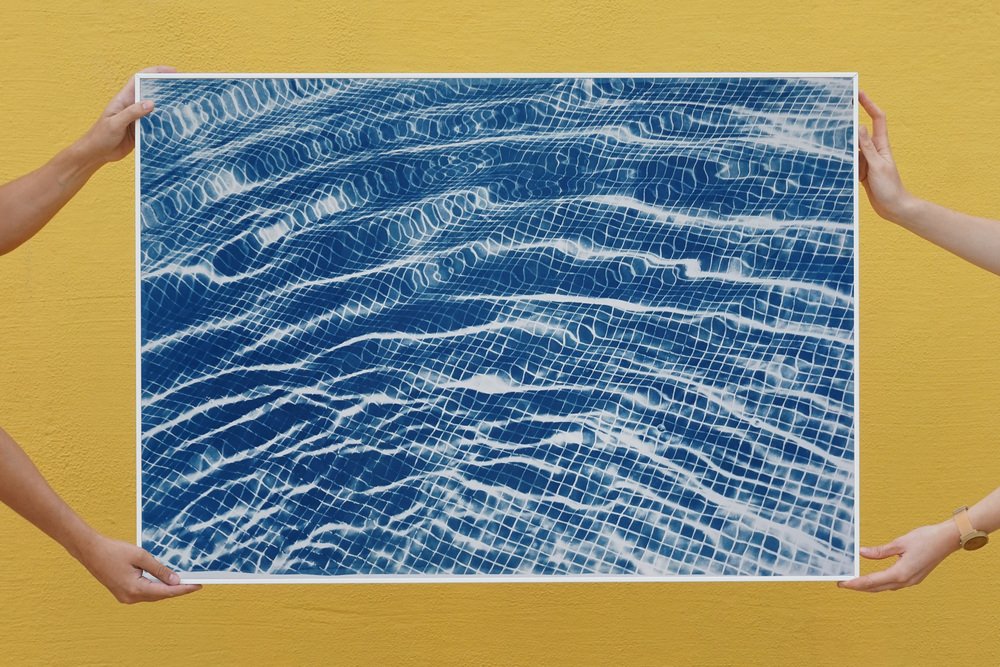 Miami Art Deco Pool, 2022, Cyanotype