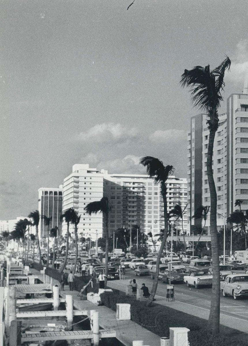 Miami Beach, Street Photography, USA, 1960s, Black & White Photograph