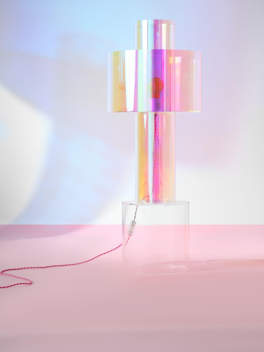 Miami Pink Floating Table Lamp by Brajak Vitberg