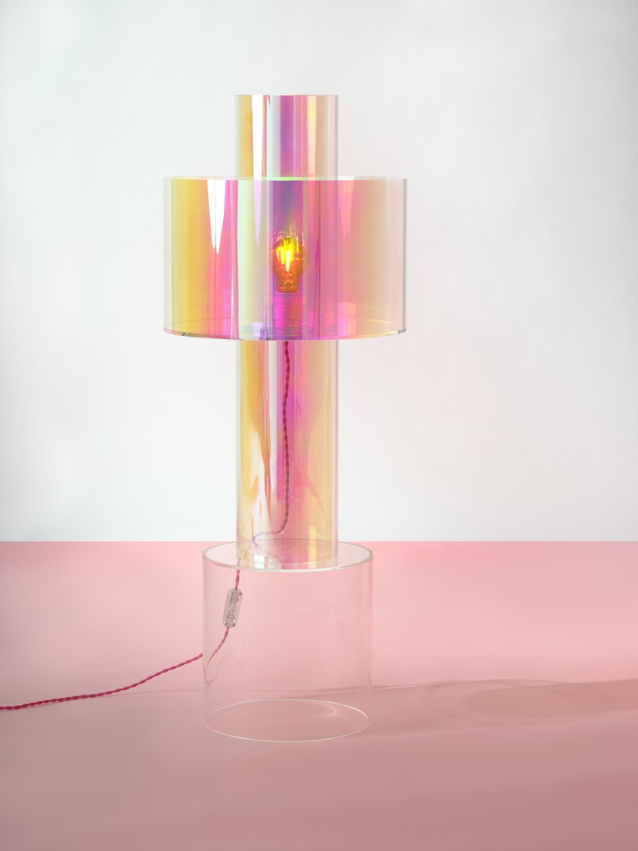 Miami Pink Floating Table Lamp by Brajak Vitberg