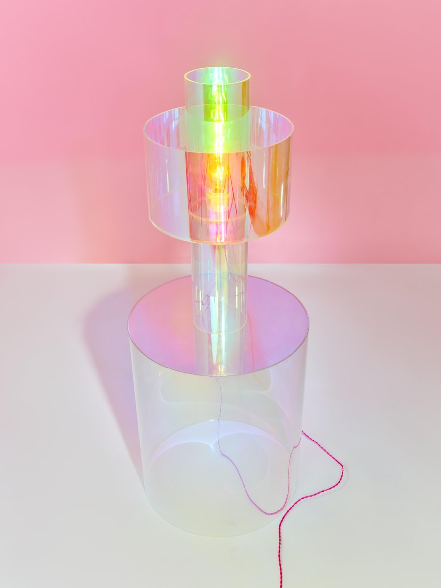 Miami Pink Floating Table Lamp by Brajak Vitberg