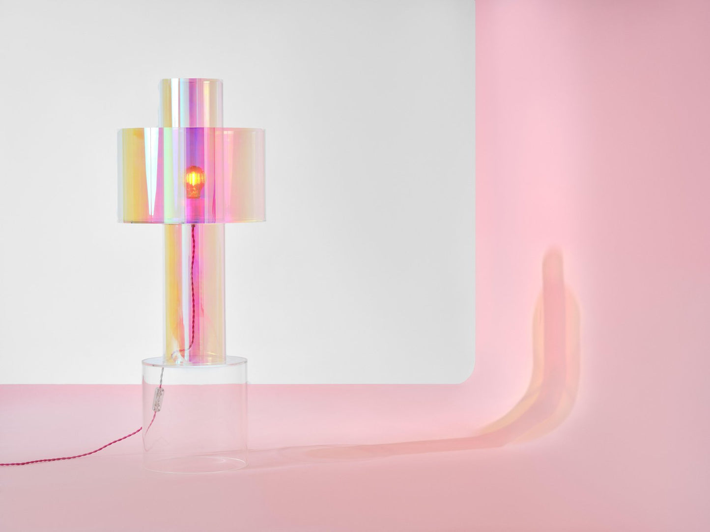 Miami Pink Floating Table Lamp by Brajak Vitberg