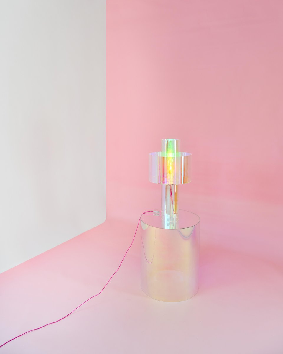 Miami Pink Floating Table Lamp by Brajak Vitberg