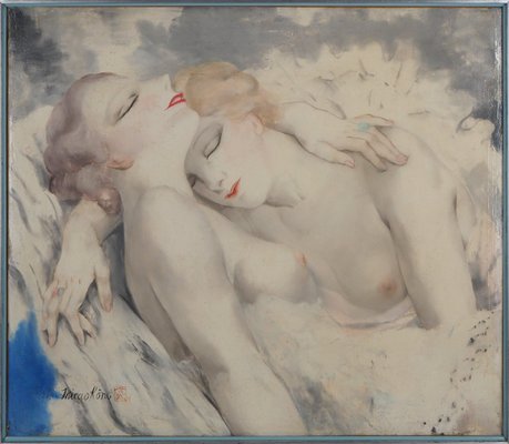 Micao Kono, Sleeping Ballerinas, Oil on Canvas-KHH-1301042