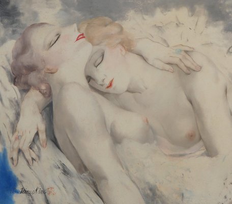 Micao Kono, Sleeping Ballerinas, Oil on Canvas-KHH-1301042