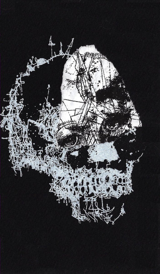 Michael Alan, New Ideas, 2021, Silkscreen & Collage on Black Paper