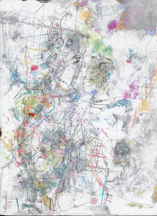 Michael Alan, Snow Storm, 2009, Mixed Media on Paper on Panel